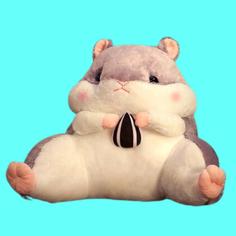 Hammy Plushie/Back Cushion (with Blanket + Hand Warmer)