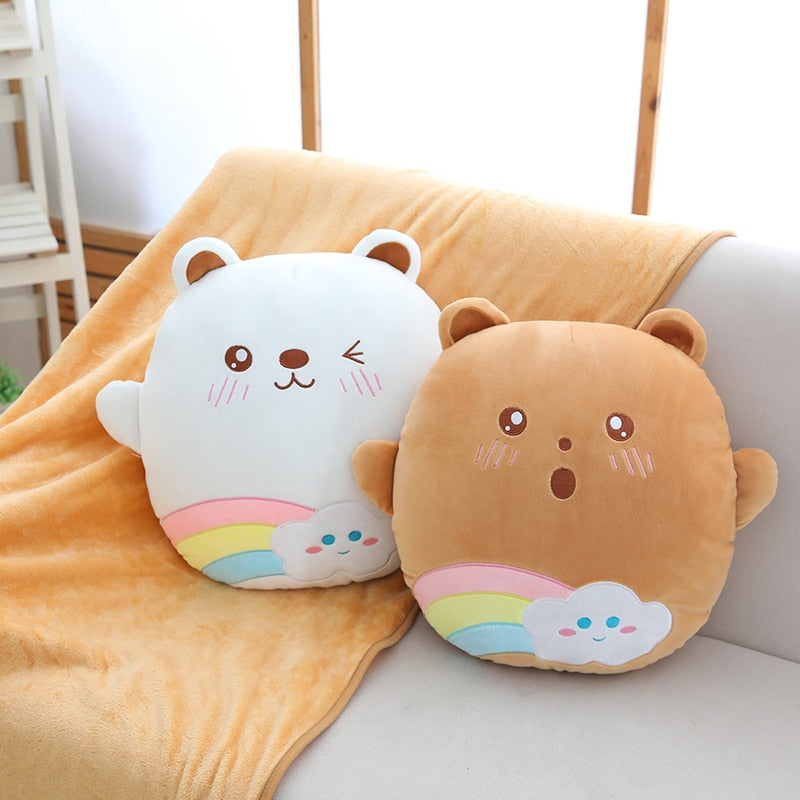 Kawaii Bear Plushie with Blanket