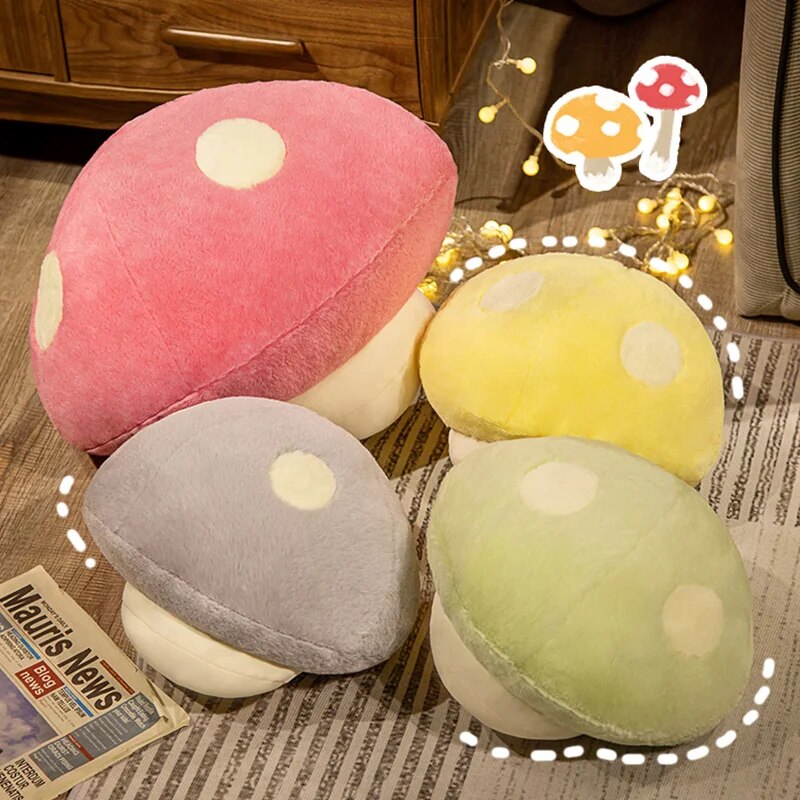Colorful Mushroom Pillow