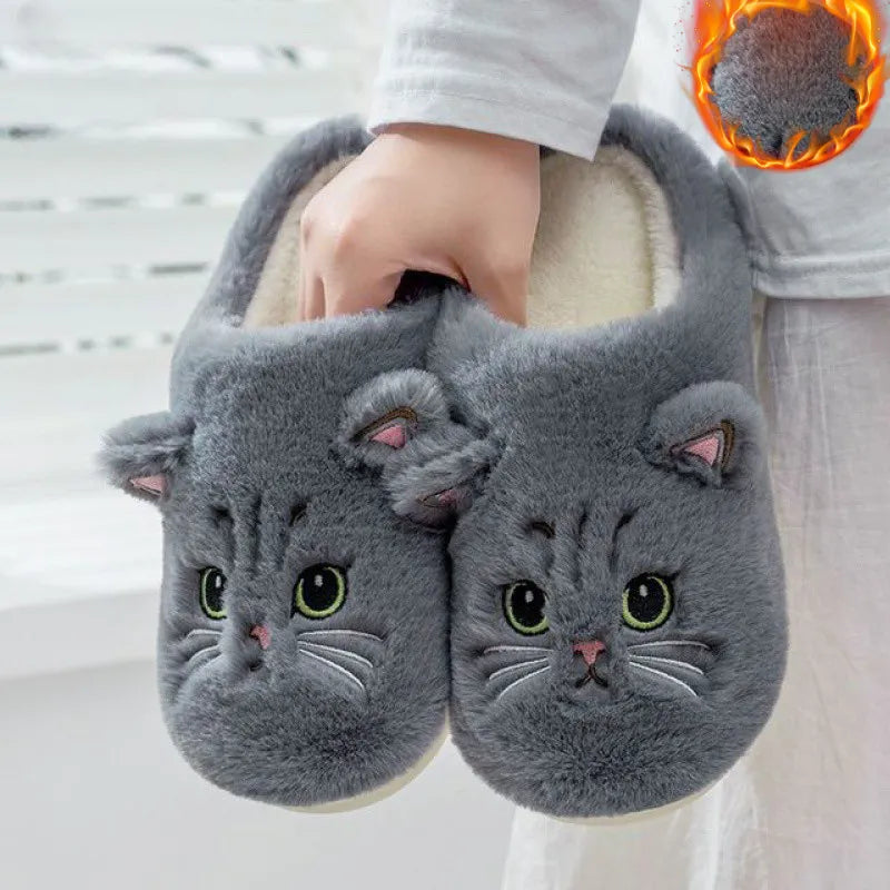 Cute cat slippers discount