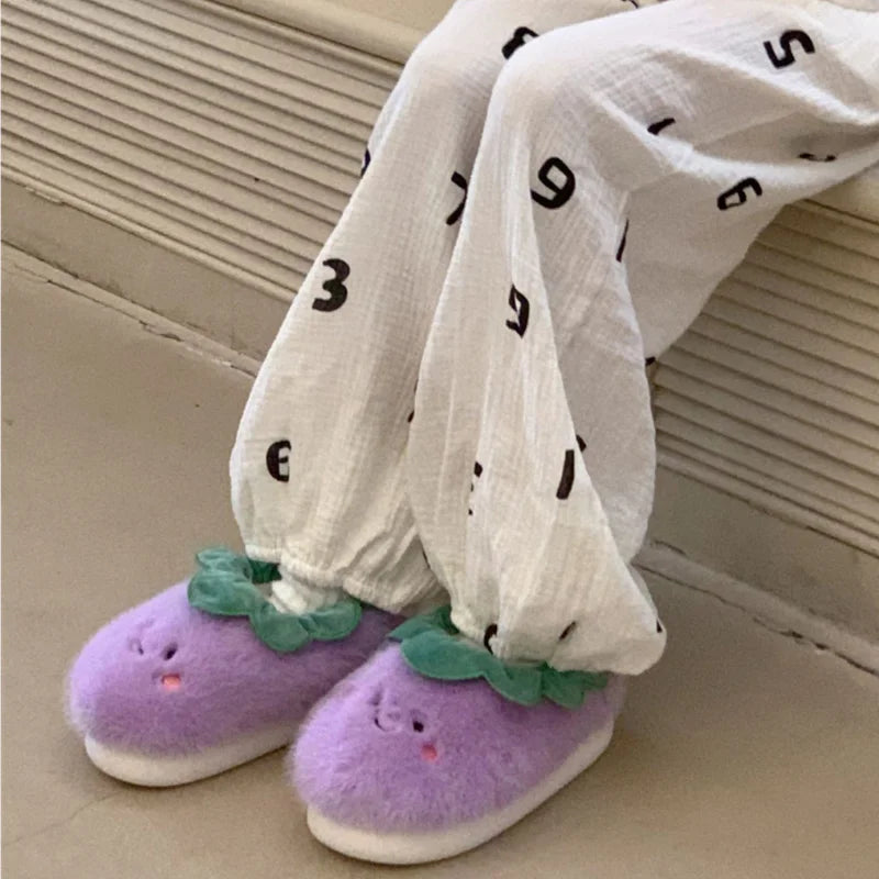 Eggplant Slippers