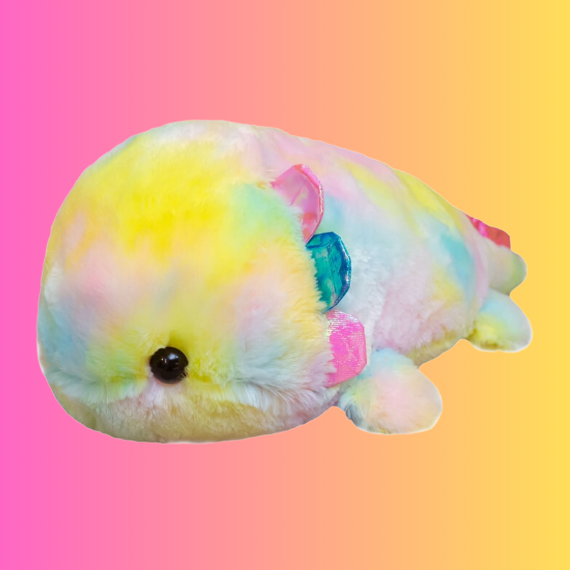 Rainbow Axolotl Plushie