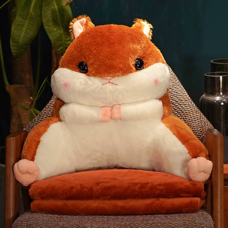 Hammy Plushie/Back Cushion (with Blanket + Hand Warmer)