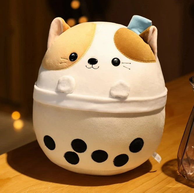 Kawaii Cat Milk Tea Boba Plushie