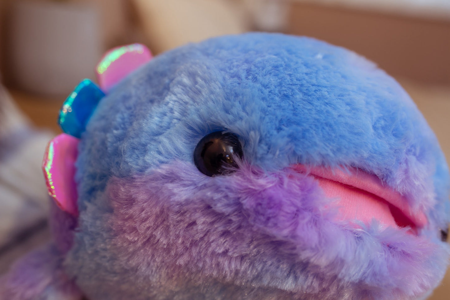 Rainbow Axolotl Plushie
