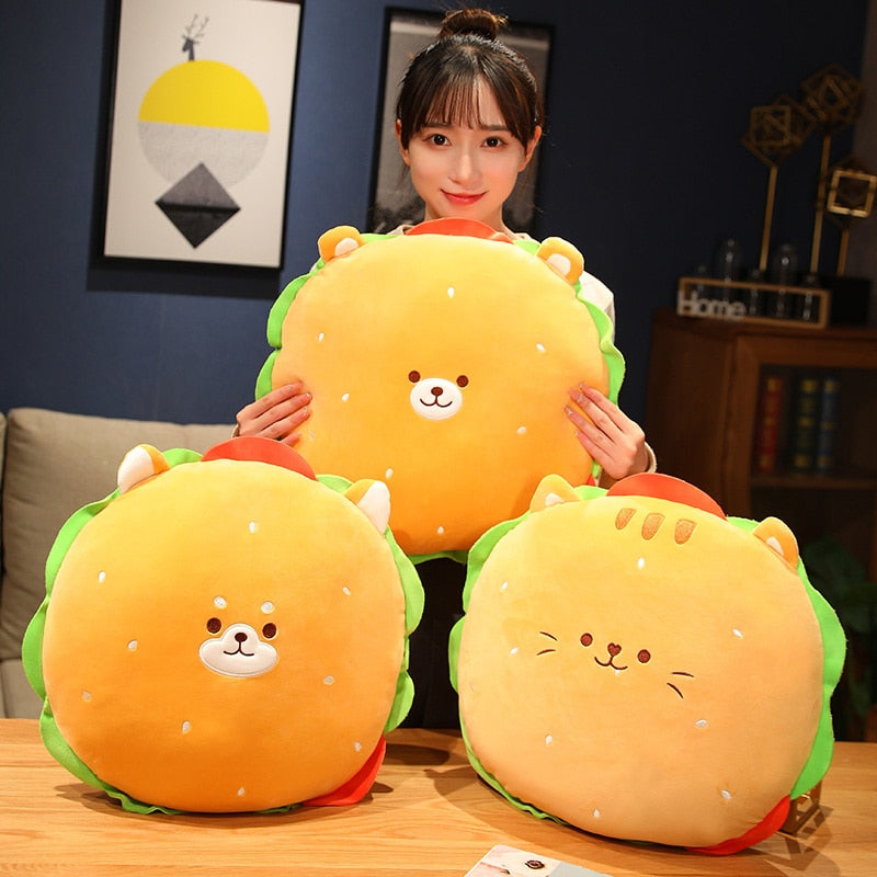 Kawaii Hamburger Pillow
