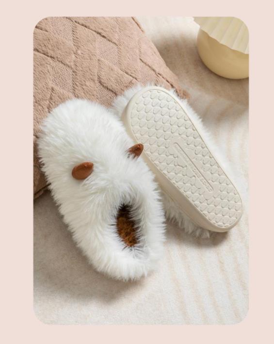 Furry Cotton Slippers