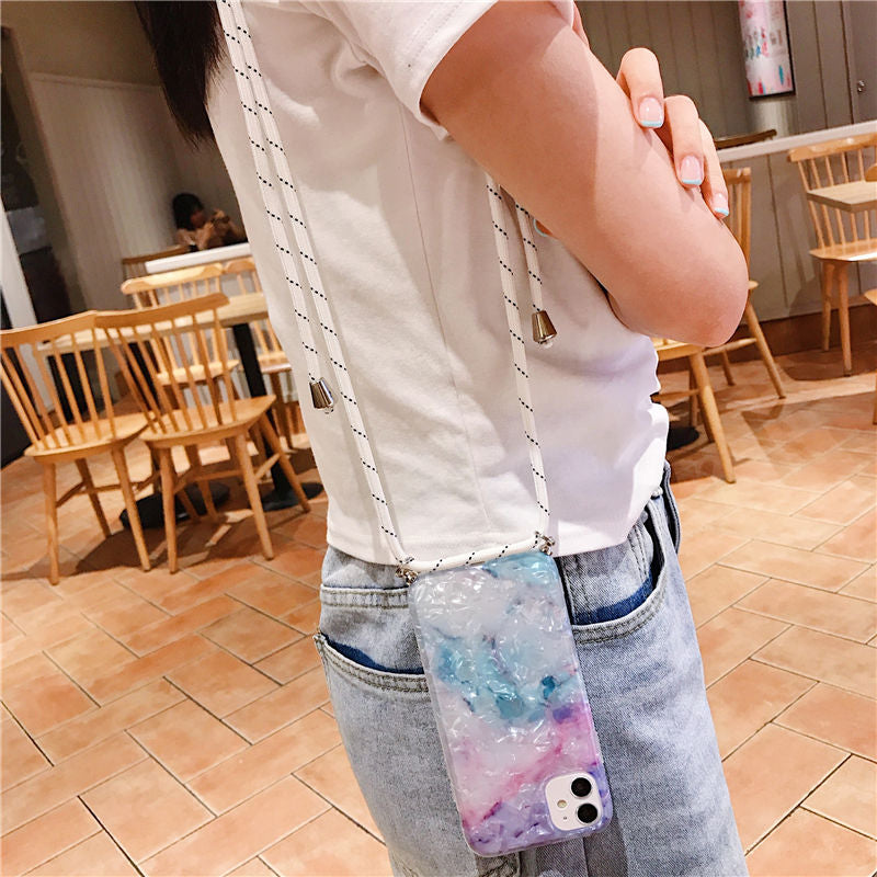 Marble iPhone Case with Strap