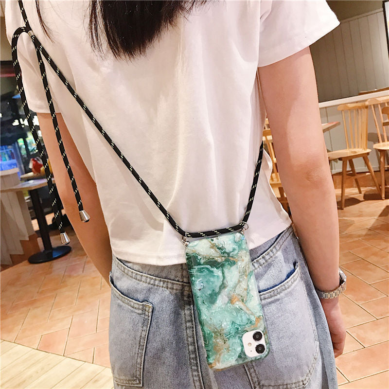 Marble iPhone Case with Strap