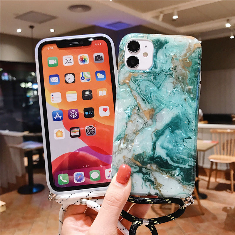 Marble iPhone Case with Strap