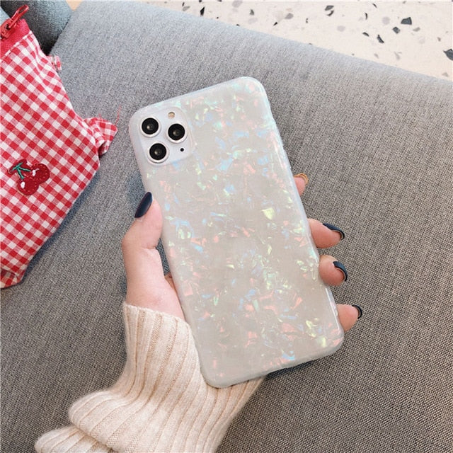 Marble Glitter iPhone Case