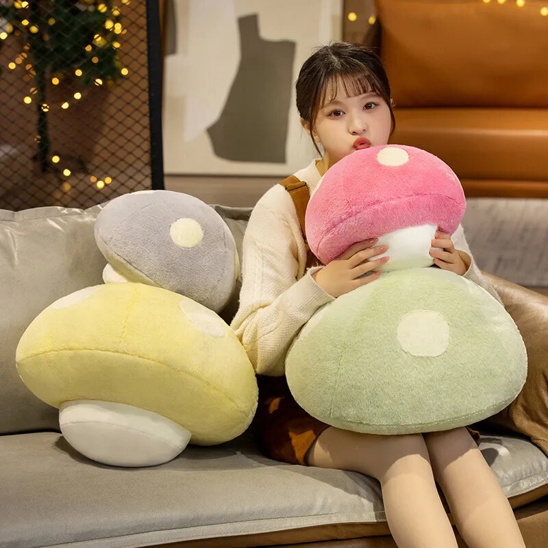 Colorful Mushroom Pillow