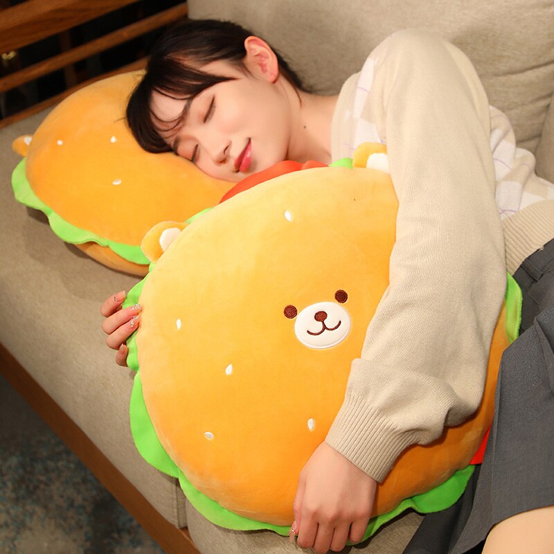 Kawaii Hamburger Pillow