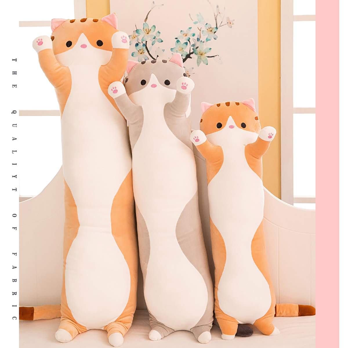 Cat Plushie: Stretchy Cat Stuffed Animal Kawaii Plush Toy • Cute