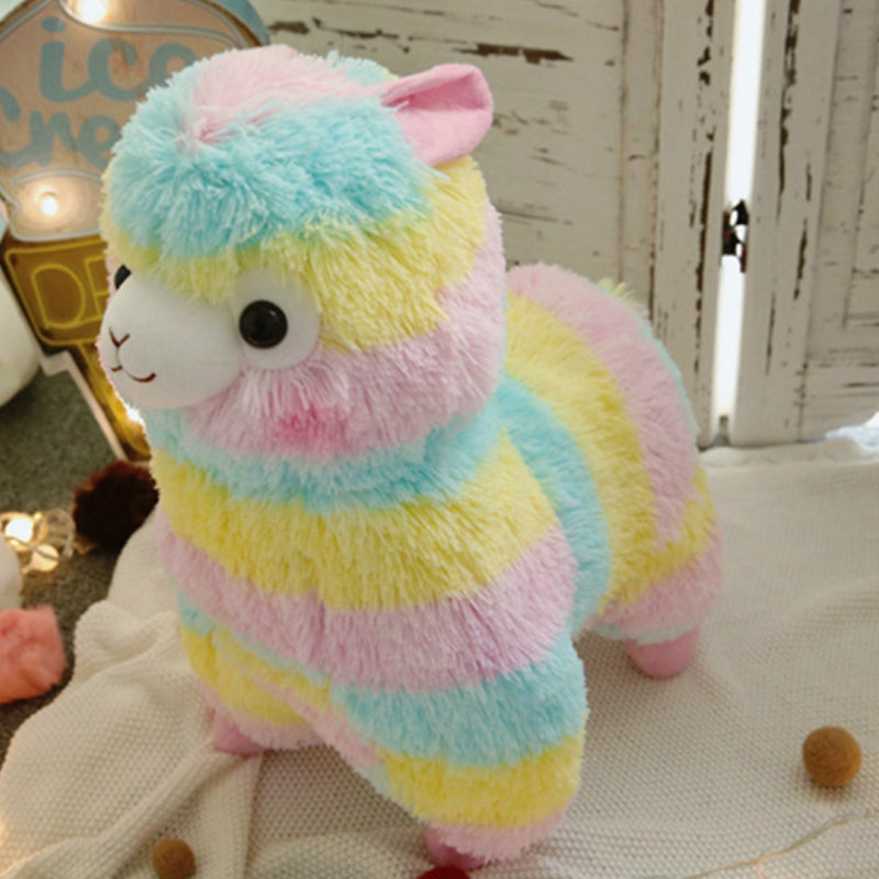 Rainbow store alpaca toy