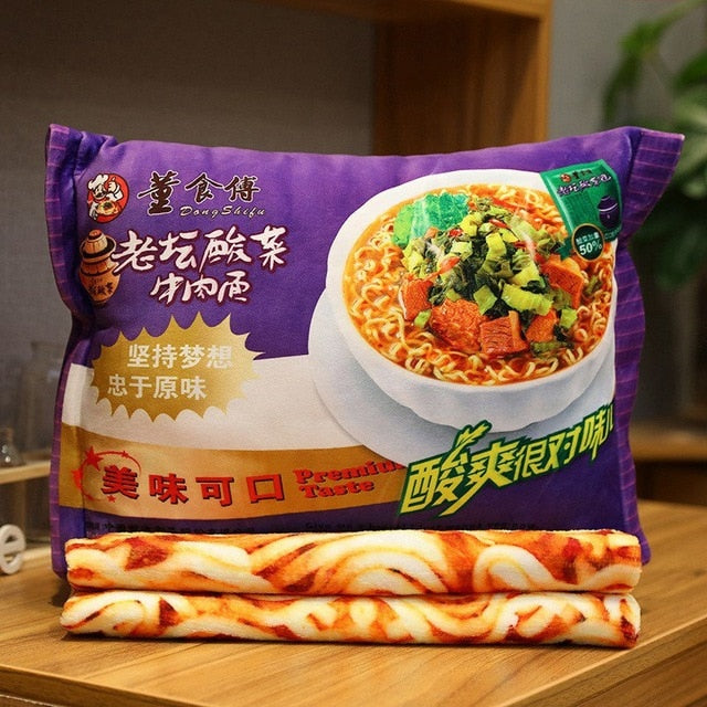 Ramen pillow best sale and blanket